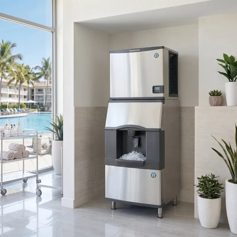 iClean FLO3 feeding an ice machine